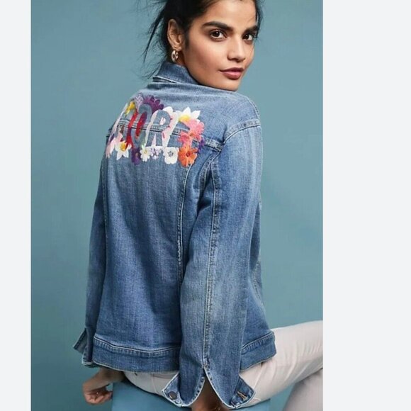 Pilcro Anthropologie "Amore" Jean Jacket - Picture 1 of 3